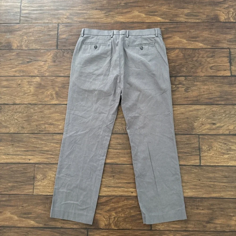 Banana Republic Mens Sz 35x30 Gray Non-Iron Modern Slim Fit Pants Dress